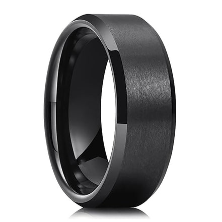 Black Plain Ring | Tungsten
