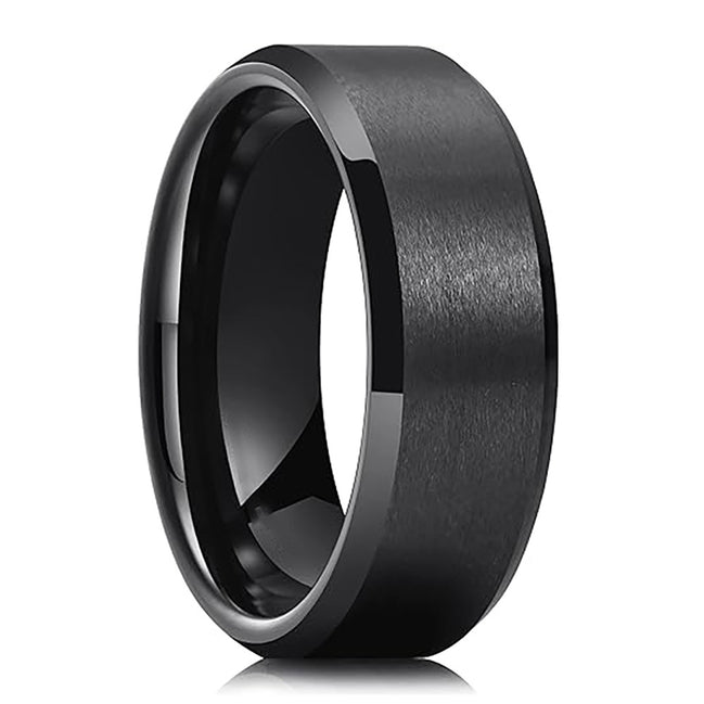 Black Plain Ring | Tungsten