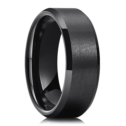 Black Plain Ring | Tungsten