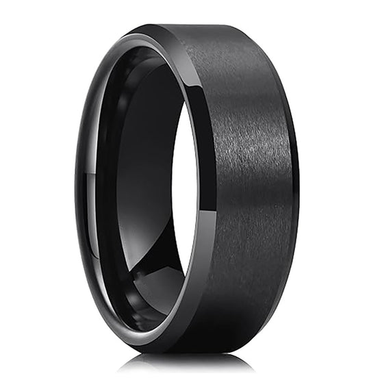 Black Plain Ring | Tungsten