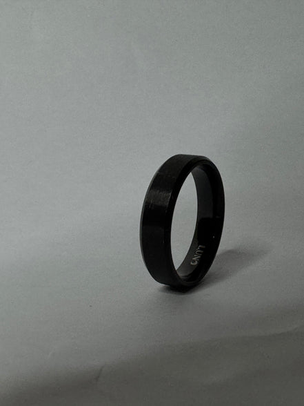Black Plain Ring | Tungsten