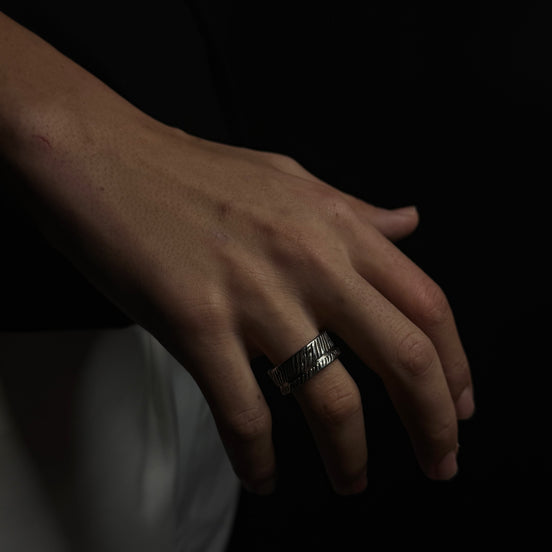 Tribal Engraved Bold Band(silver)