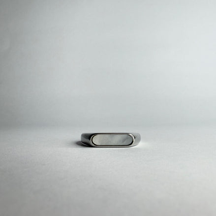 White Marble Bar Ring