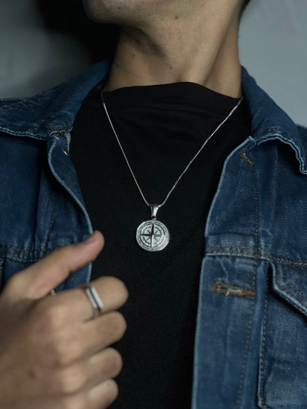 The Silver Compass Pendant