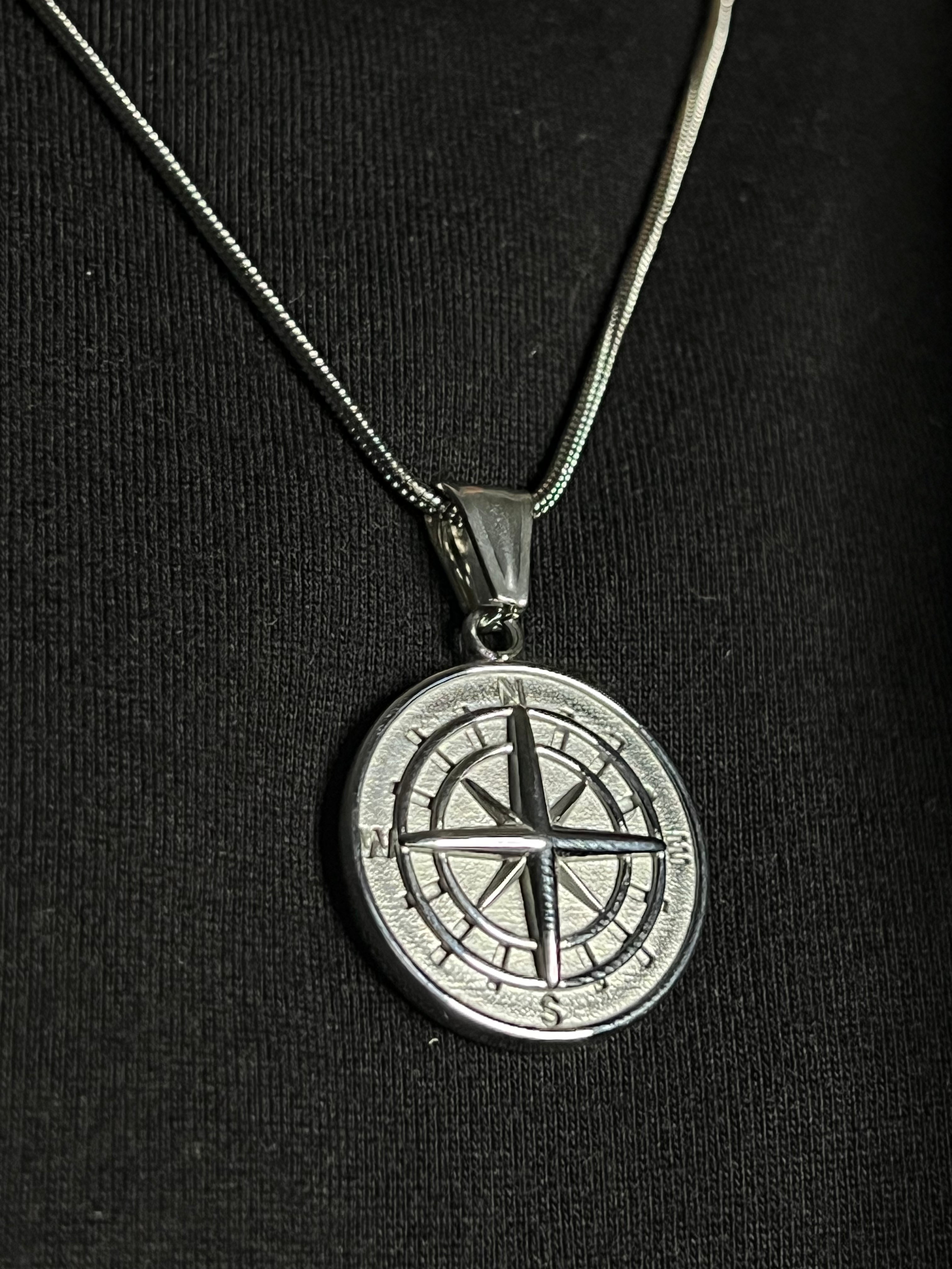 The Silver Compass Pendant