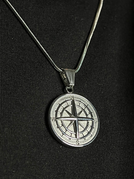 The Silver Compass Pendant