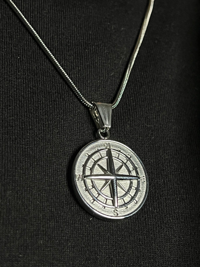 The Silver Compass Pendant