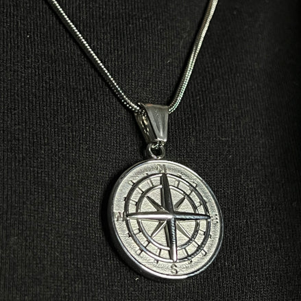 The Silver Compass Pendant