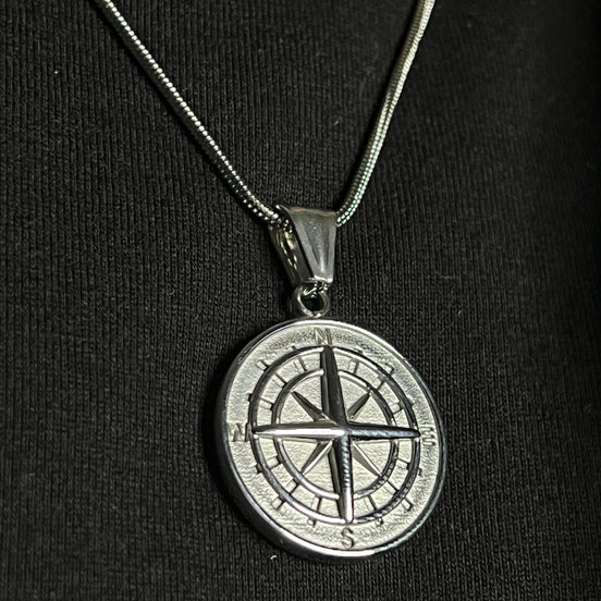 The Silver Compass Pendant