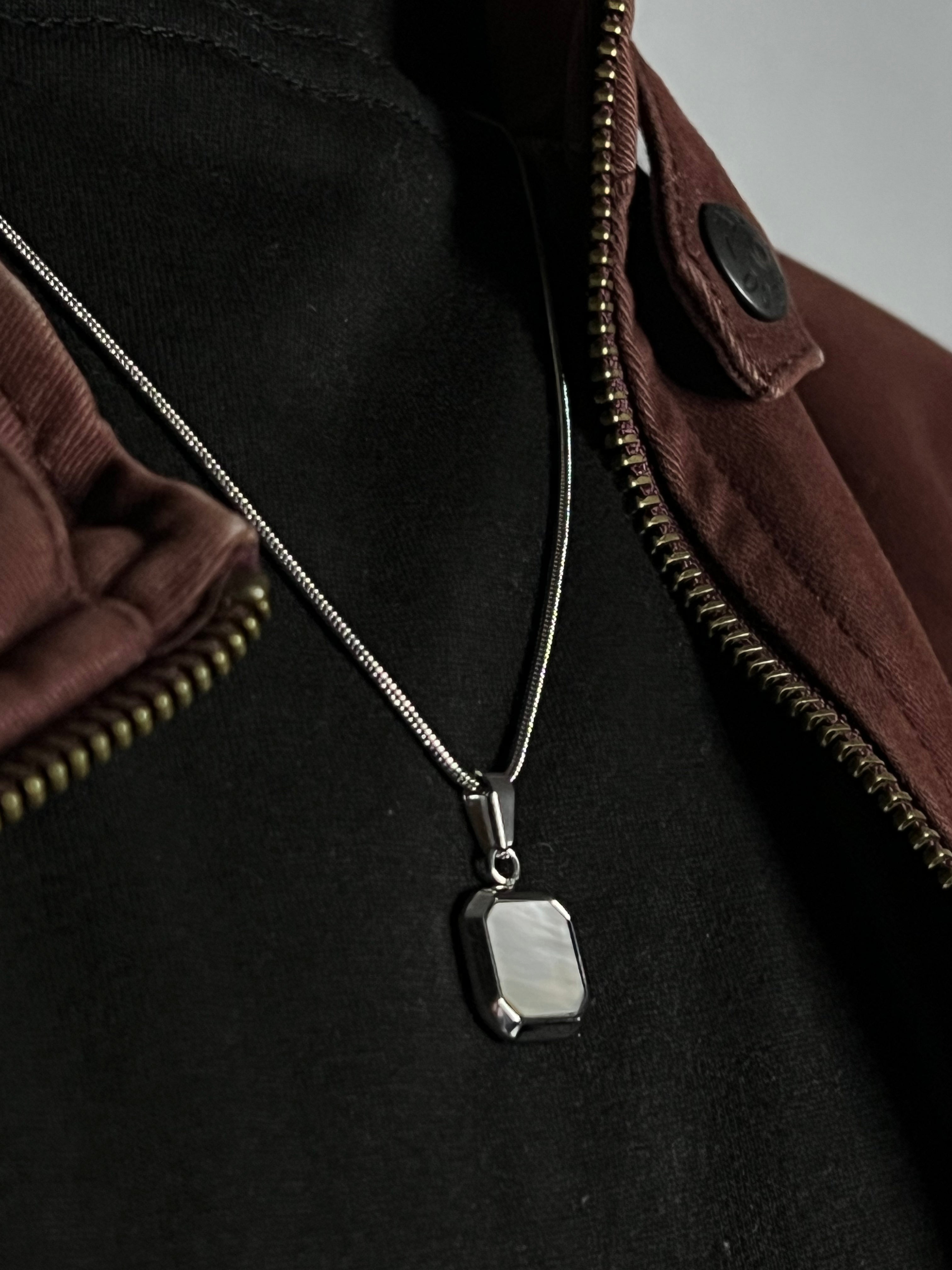 The Nacre Octagon Pendant Necklace