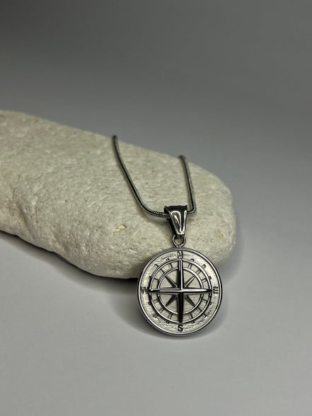 The Silver Compass Pendant