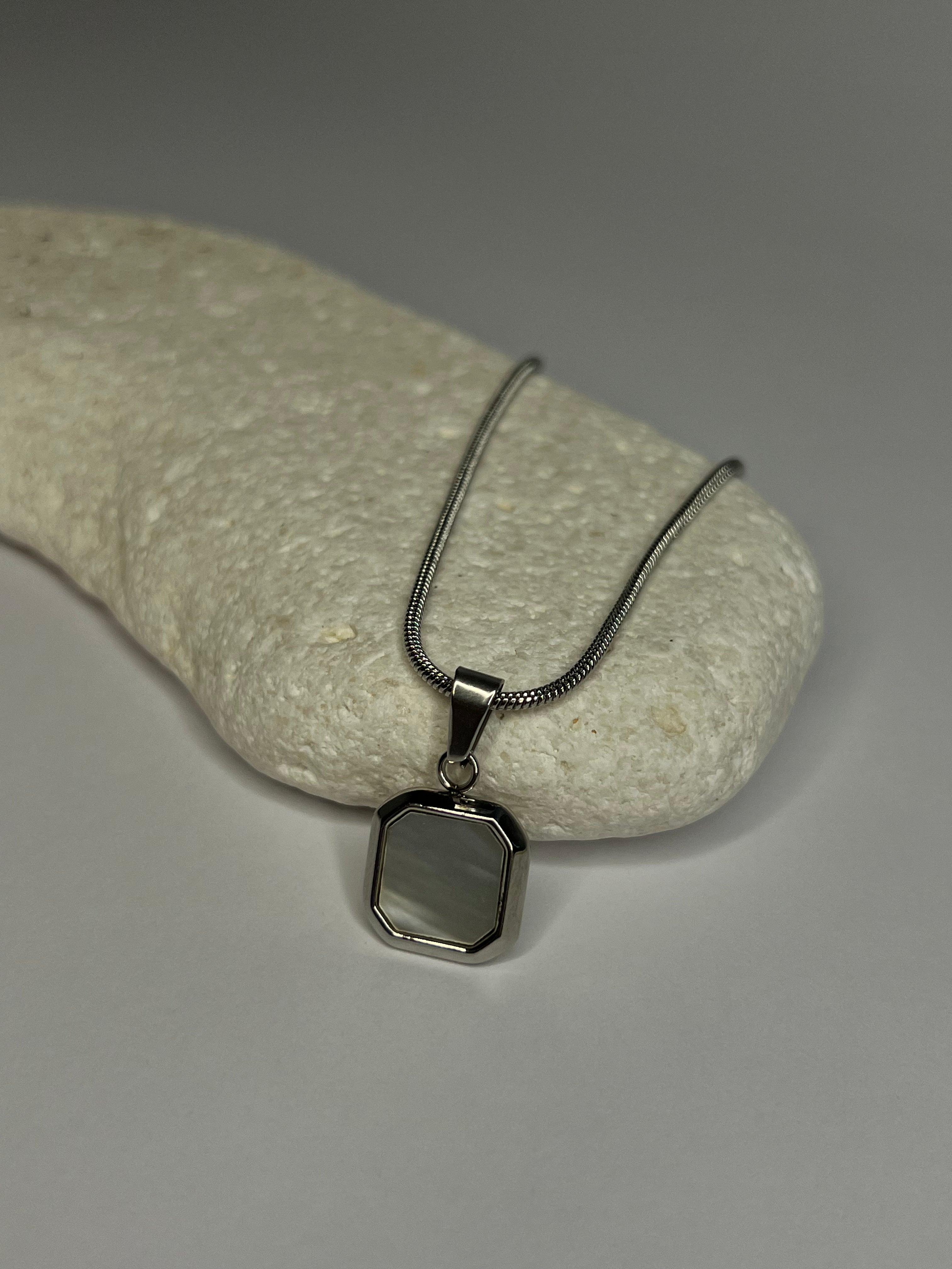 The Nacre Octagon Pendant Necklace