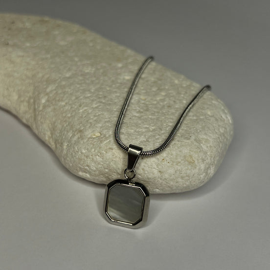 The Nacre Octagon Pendant Necklace