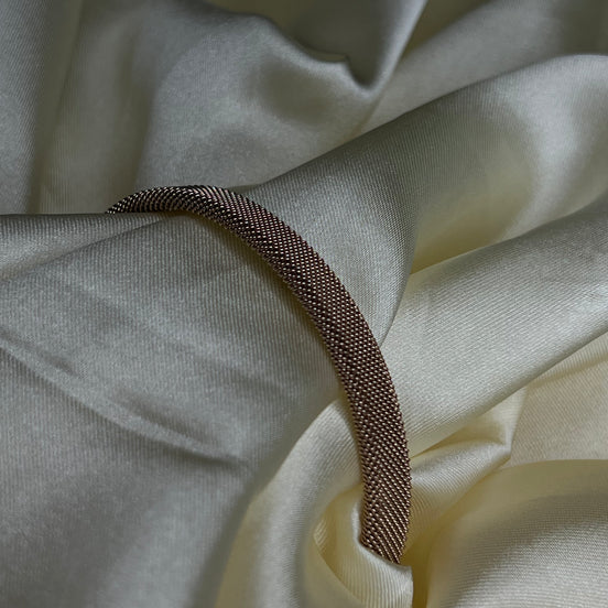 Milanese Mesh Cuff (Rose Gold)