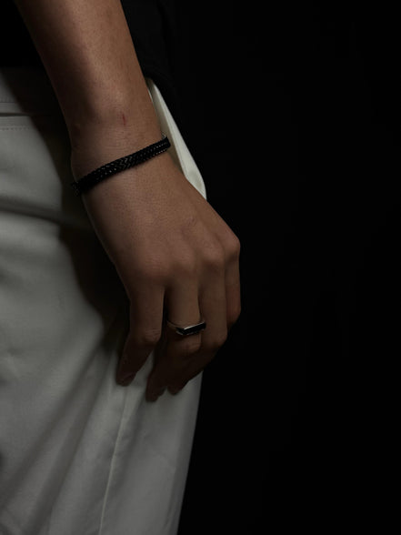 Black Urban Weave Bracelet