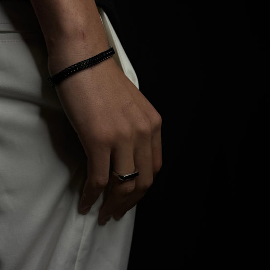 Black Urban Weave Bracelet