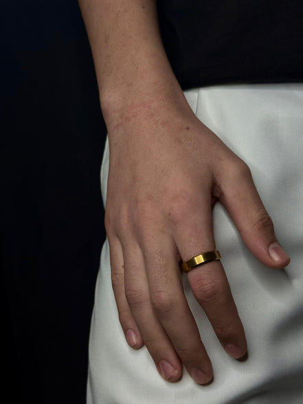 Golden Plain Ring