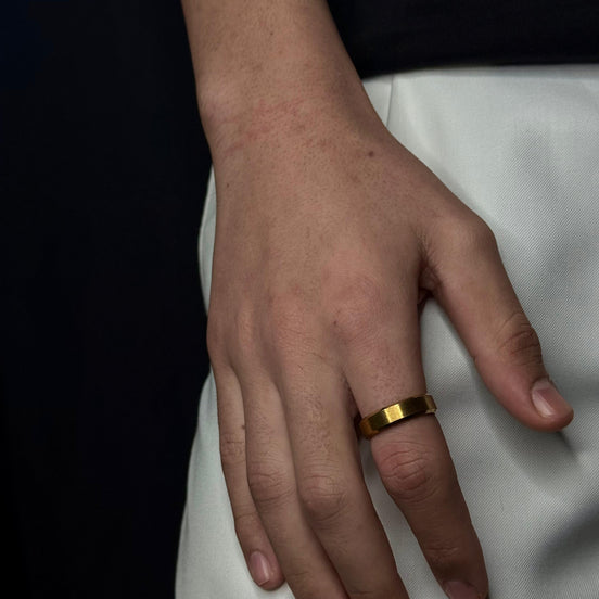 Golden Plain Ring